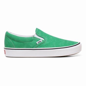 Vans Washed Canvas ComfyCush - Naisten Slip-on kengät - Pesu Vihreä